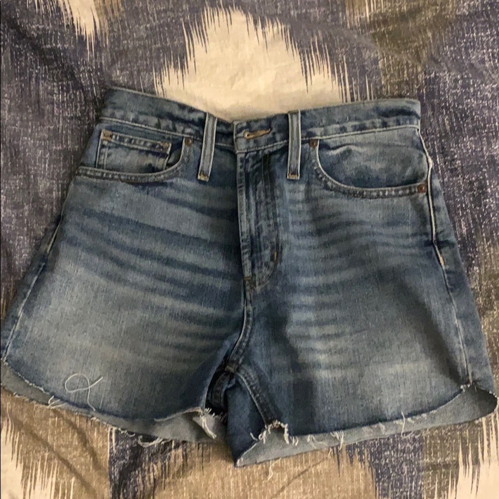 Madewell Tulip Hem denim shorts - 27 - high waist